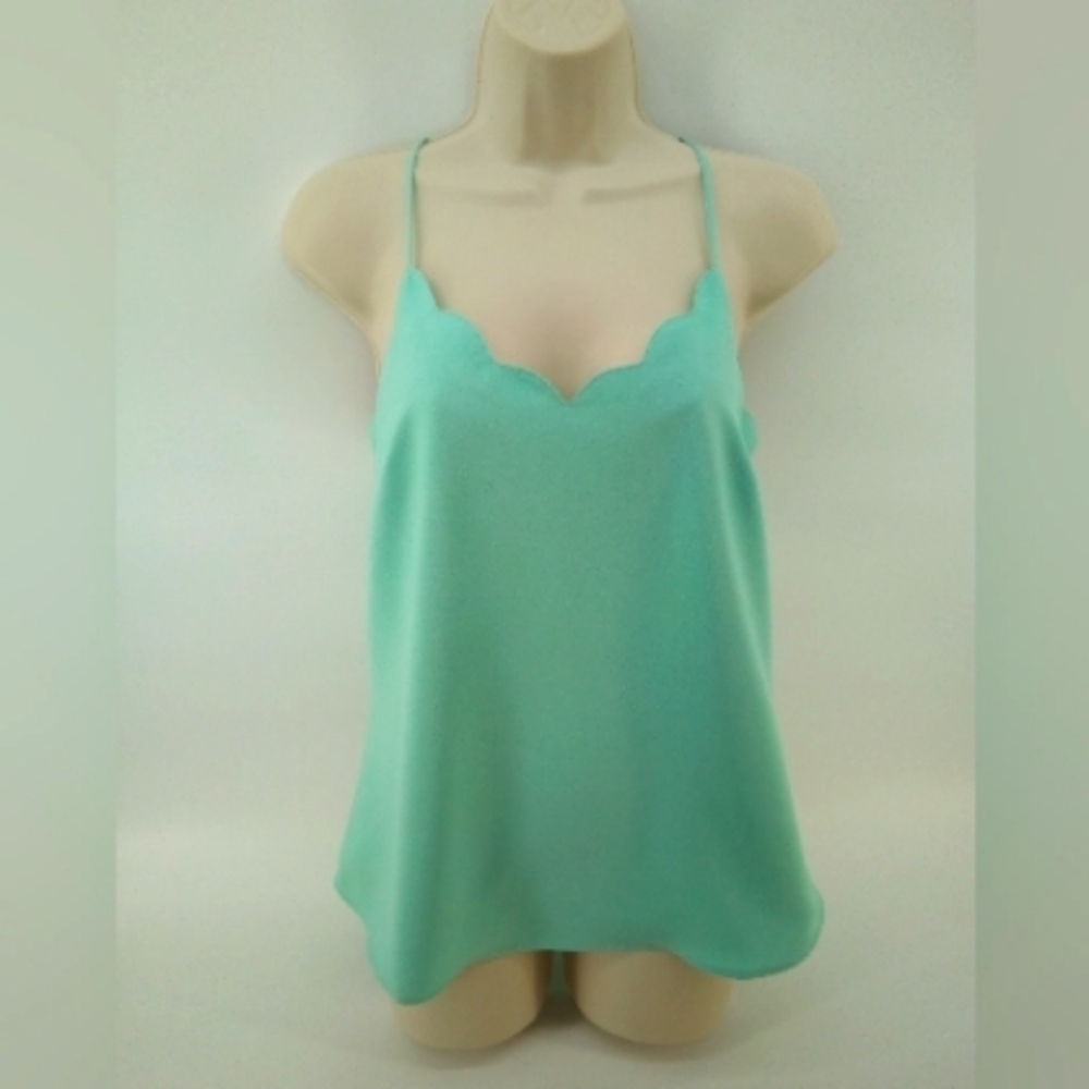 J.Crew Factory Mint Green Aqua Scalloped Summer 2020 Top 2